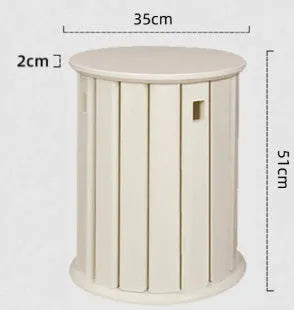 Stackable round iron dining stool in modern design with custom graphics option