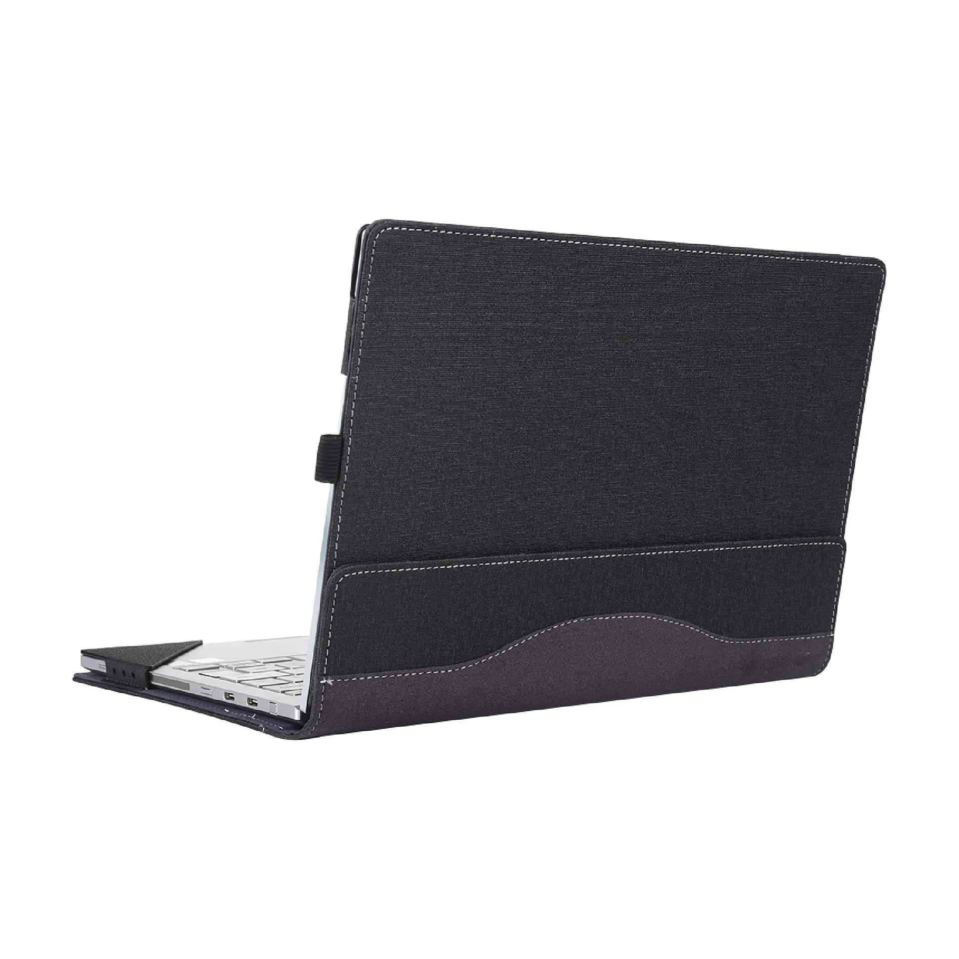 Black imitation leather protective sleeve for Microsoft Laptop6 laptop with Chinese style design.