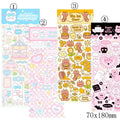 Pack of waterproof PVC cartoon stickers for decorating notebooks and agendas, shown in one of four available styles.