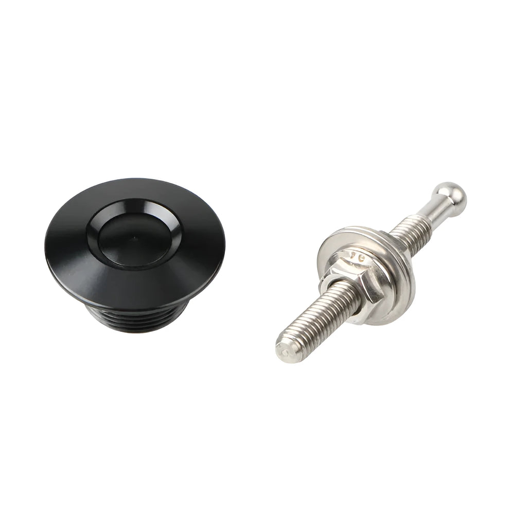 30mm aluminium alloy vehicle cover lock with iron screw in silver, black, gold, blue, or red.