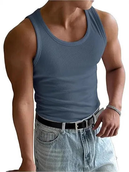 Men's tight fit round neck workout t-shirt in polyester fabric with wool lining