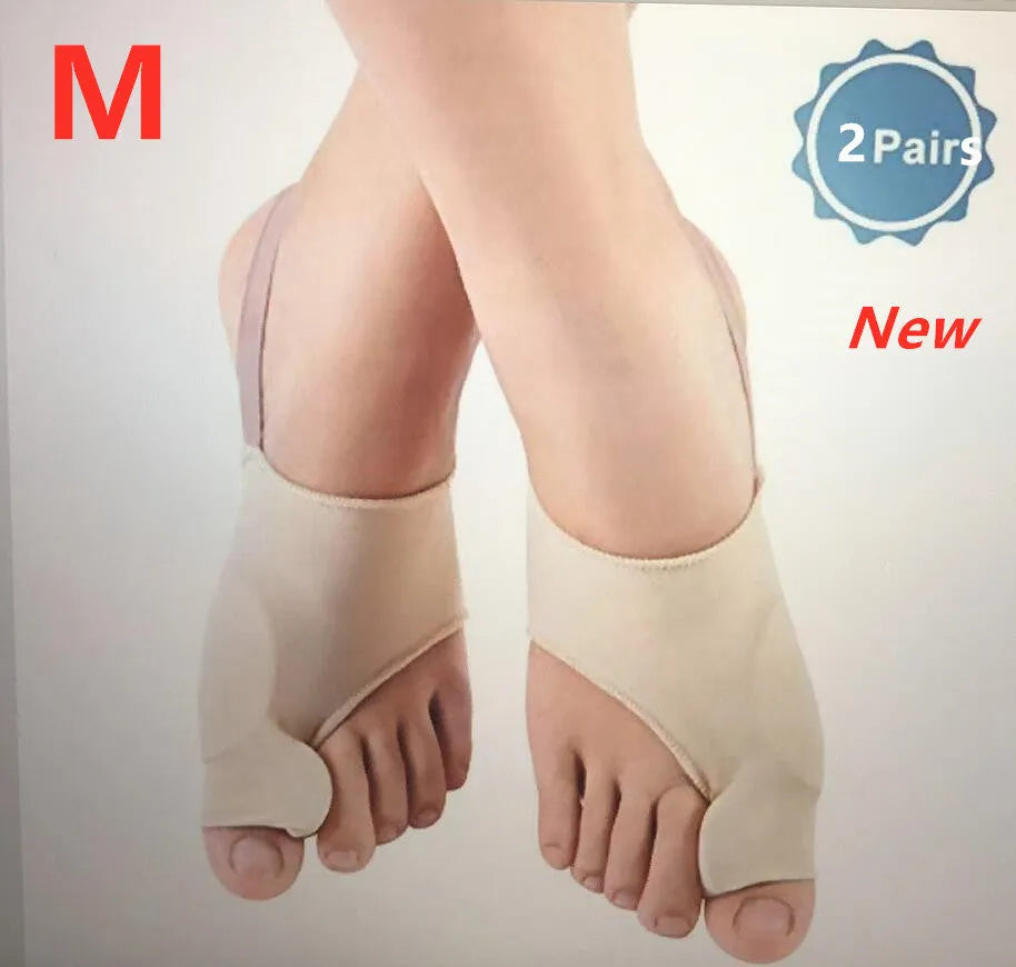 Corrective toe socks with silicone gel bunion pad and toe separator in three sizes