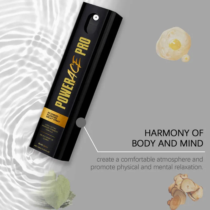 10ml men's body moisturising spray bottle with pump top showing dimensions of 2.6cm by 2.6cm by 9.3cm