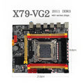 X79-VG2 desktop motherboard for LGA 2011 CPUs with PCIe slot, DDR3 RAM slots, and SATA ports.