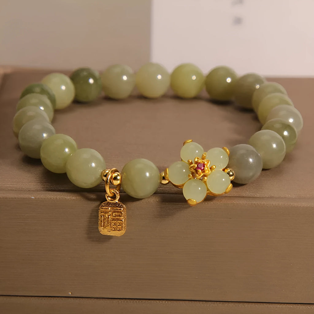Women's casual alloy bracelet in grey jade colour showing lightweight construction