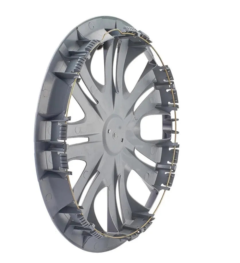 Universal monochrome ABS plastic wheel hub cover in electroplated finish for 15-inch tyre