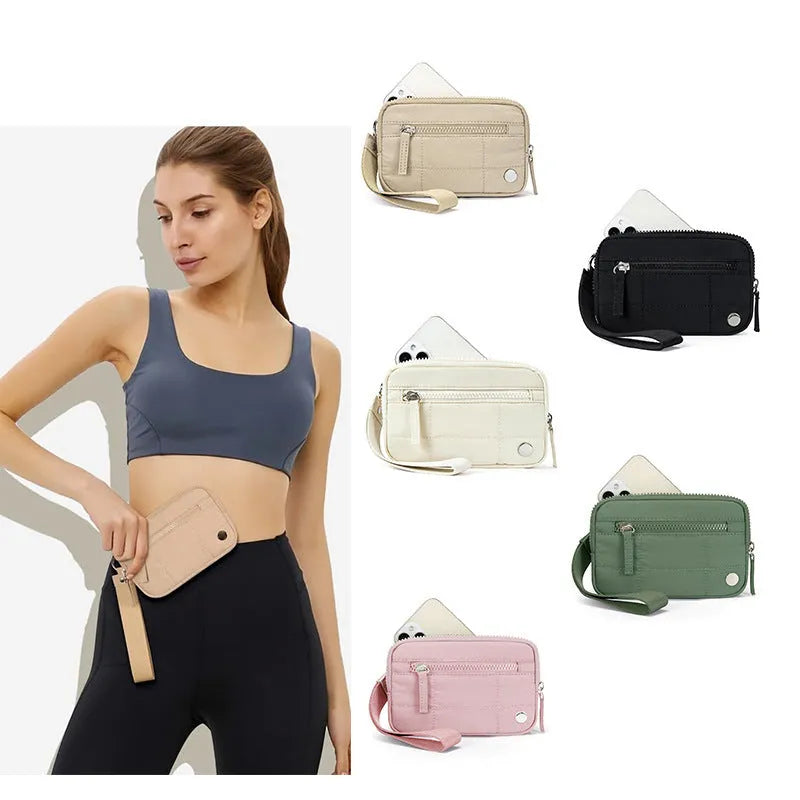 Waterproof quilted handbag with transparent deck section in urban simplicity style
