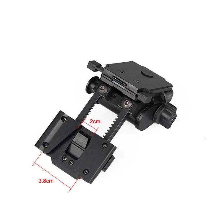 Metal alloy L4 G24 night vision helmet mount with OPS breakaway base in dark earth finish