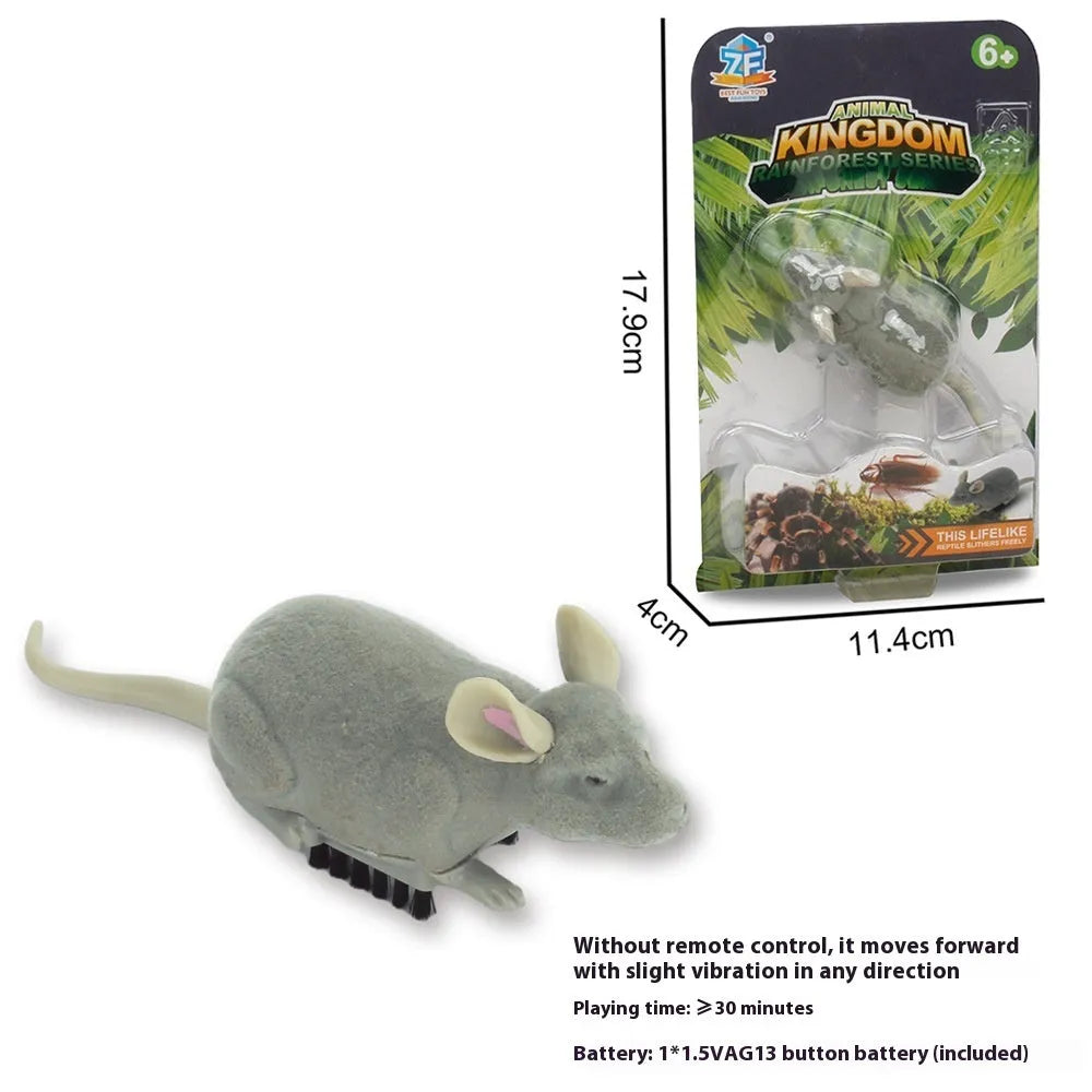 Electric vibration brush pet toy simulating crawling insect with motorised movement