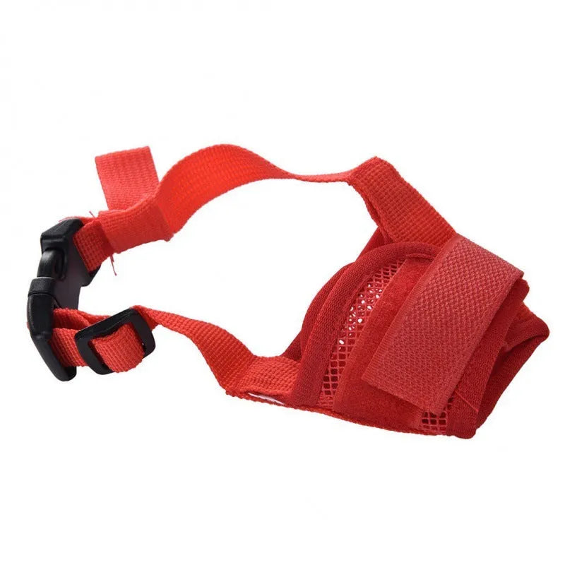 Adjustable plastic dog muzzle in multiple colours and sizes for safety and training