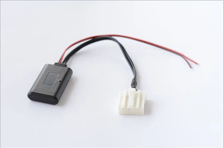 Black Bluetooth audio cable adapter for Mazda vehicles with Bluetooth 5.0 logo