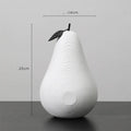 Set of resin fruit craft decorations in black white and coloured finishes with two different height options
