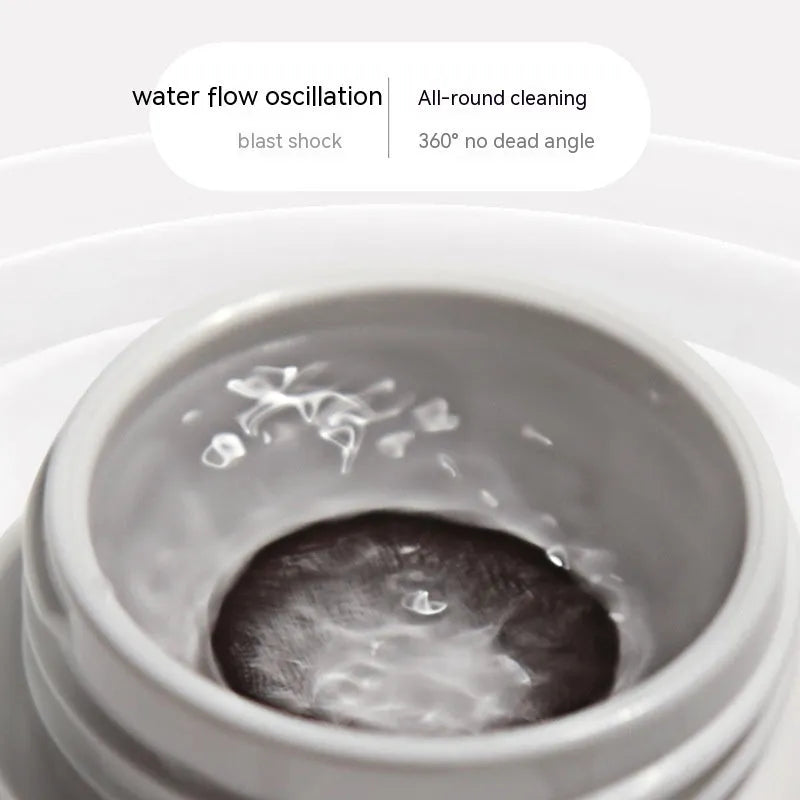 Automatic electric ultrasonic glasses cleaning machine in pearl white, blue or pink colours