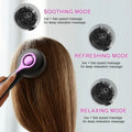 Black anti-leak hair brush massager with USB charging port and mechanical speed controls