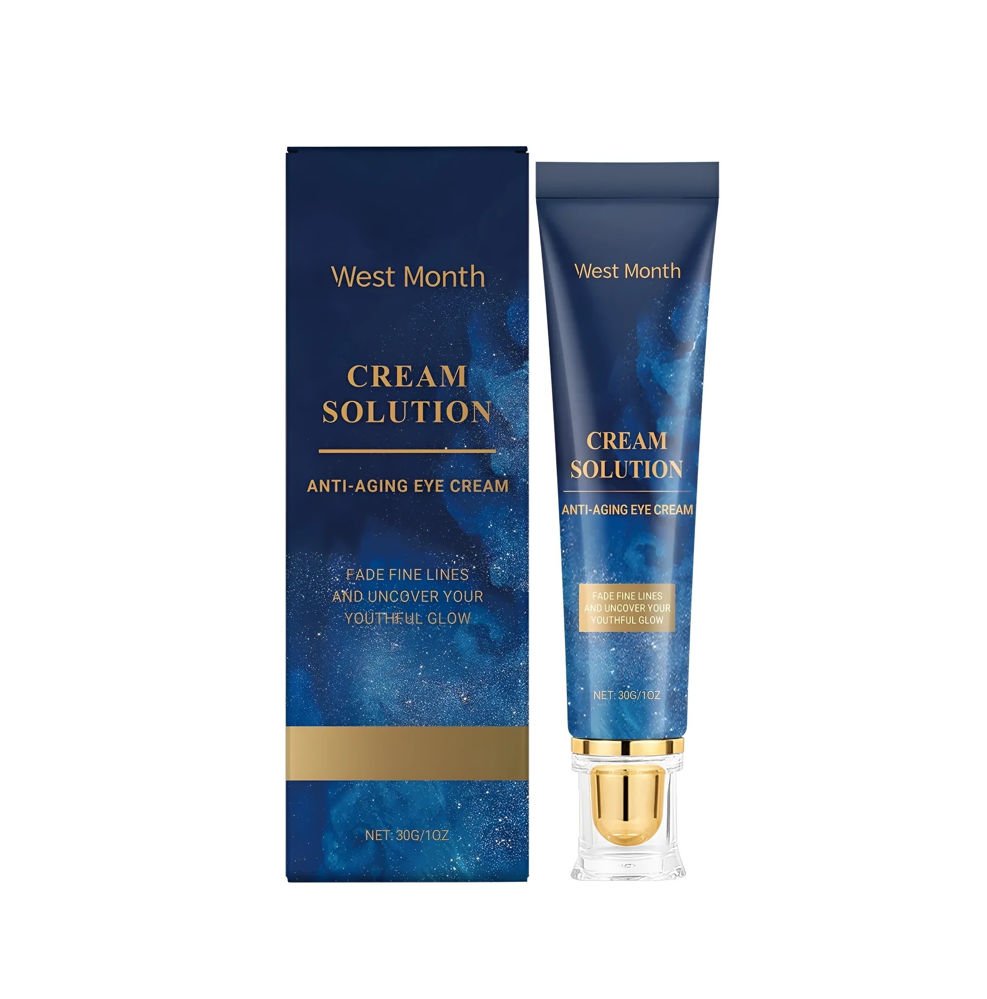 30g jar of eye cream with hyaluronic acid and vitamin E for spot tightening