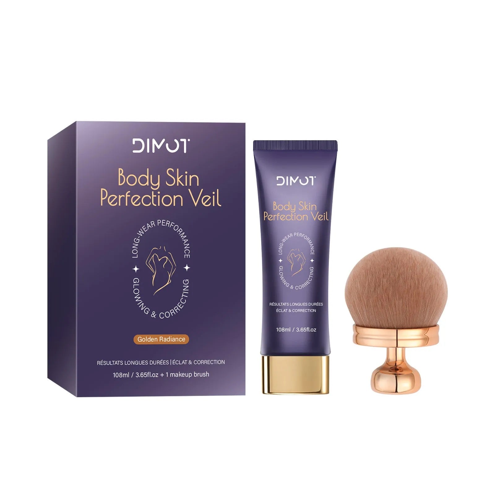 108ml waterproof body concealer cream and brush for covering tattoos and scars