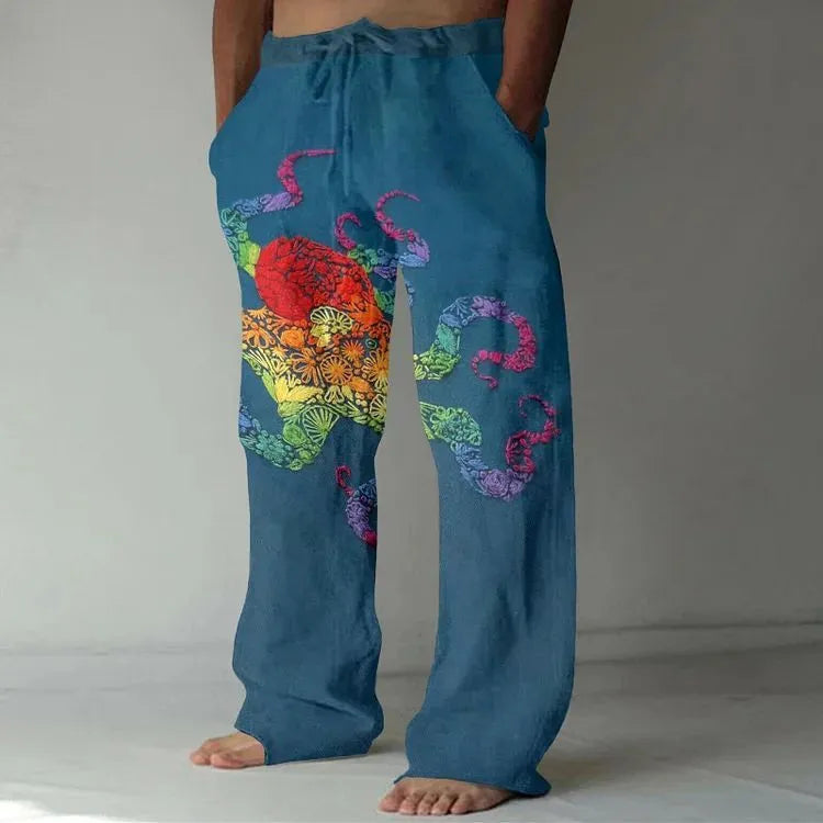 Casual straight-leg loose drawstring trousers in sizes S to 4XL, colour options KU 140 to KU 147 Style