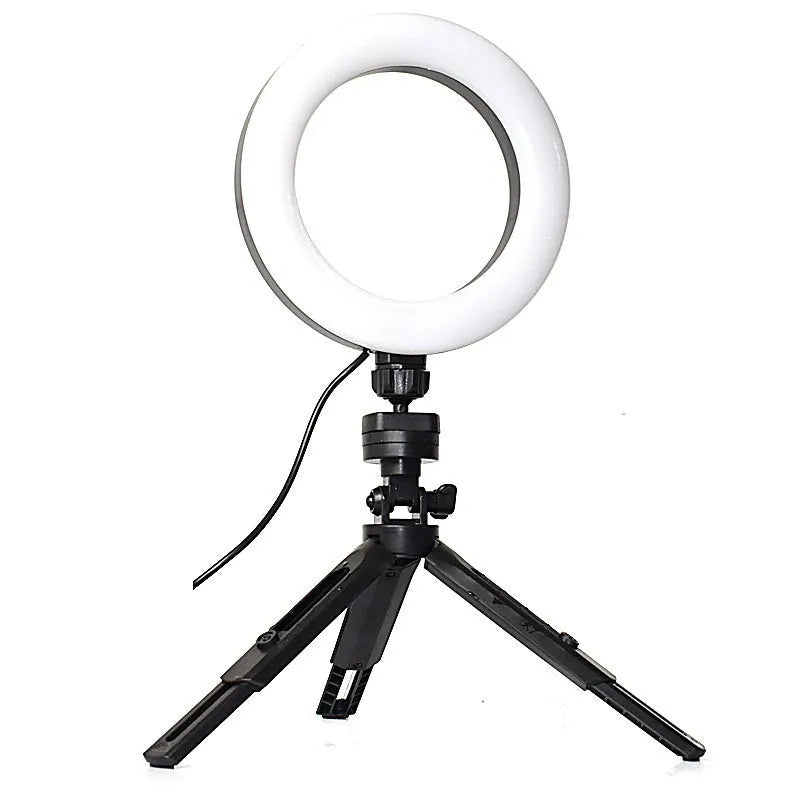Black neutral style desktop mobile phone fill light bracket and tripod kit for live streaming