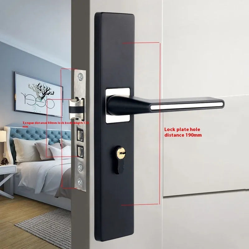 Aluminium alloy split magnetic door lock handle for timber doors with multiple style options