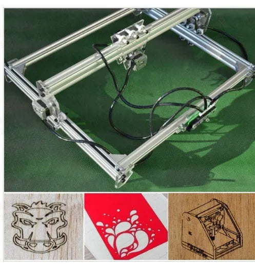 Miniature laser engraving machine with 3000mW output power and 400mm by 300mm base plate