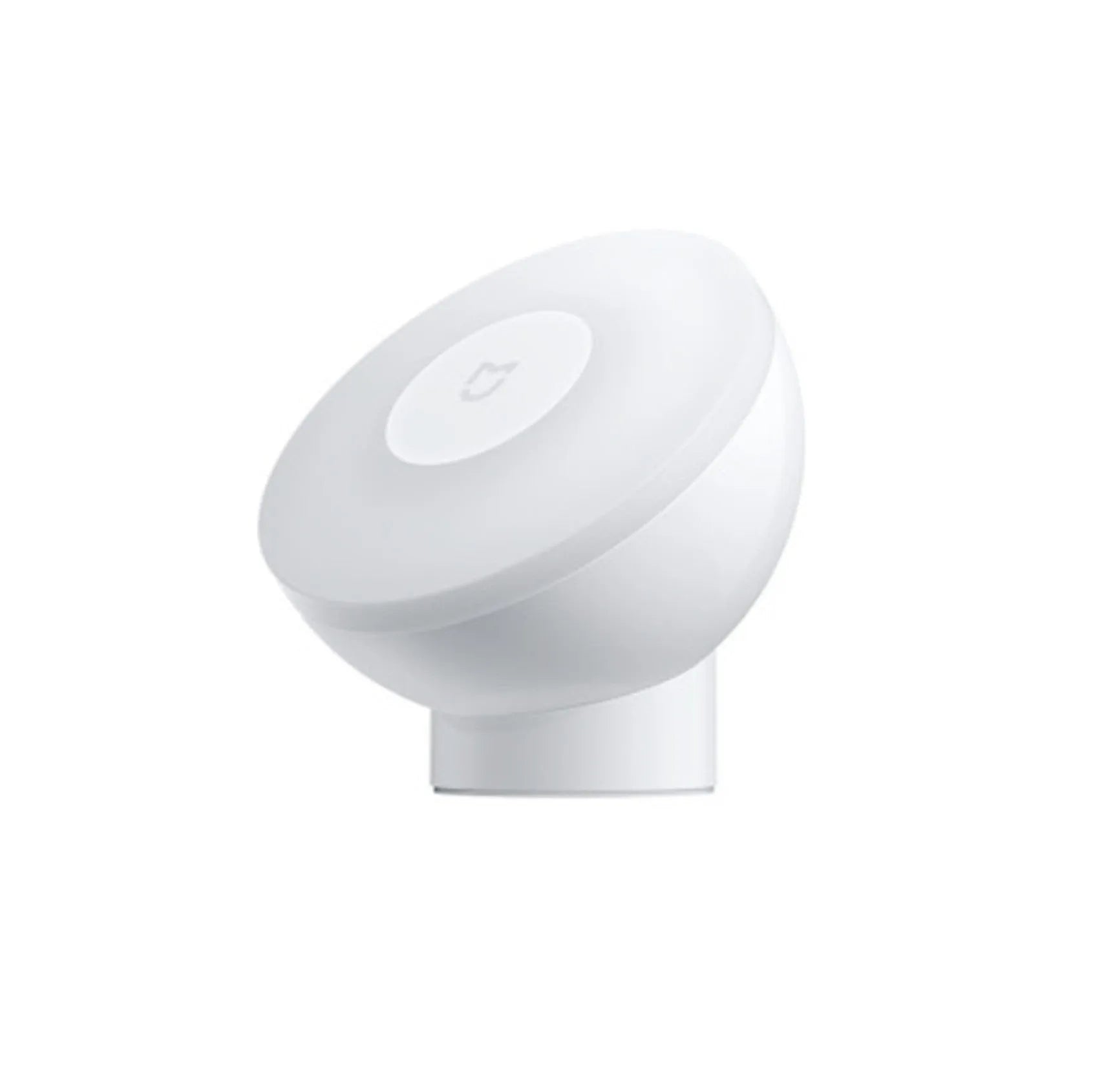 White Mijia Bluetooth bedside lamp with human body induction on a nightstand.