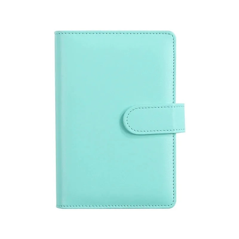 A5 solid colour PU leather notebook shell with zipper closure shown in pink