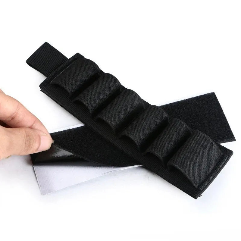 6-hole tactical storage sticker in 1000D nylon with six elastic loops, measuring 5 by 16.5 cm