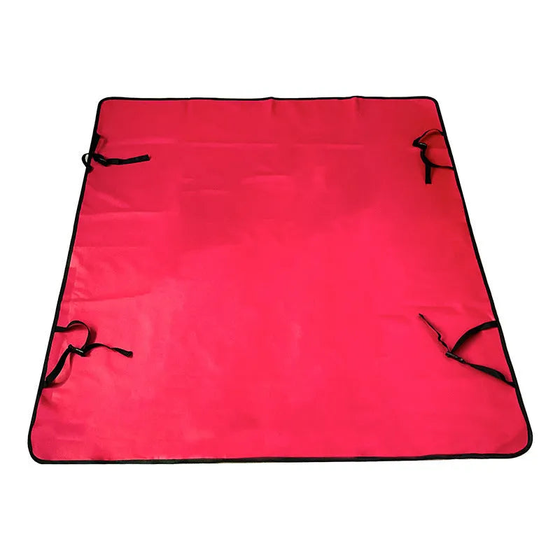 Car pet mat for rear seats with water resistant cloth and dog paw print design in grey colour
