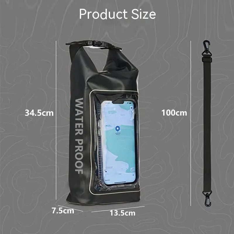 Waterproof crossbody phone bag for swimming and outdoor use in various colours