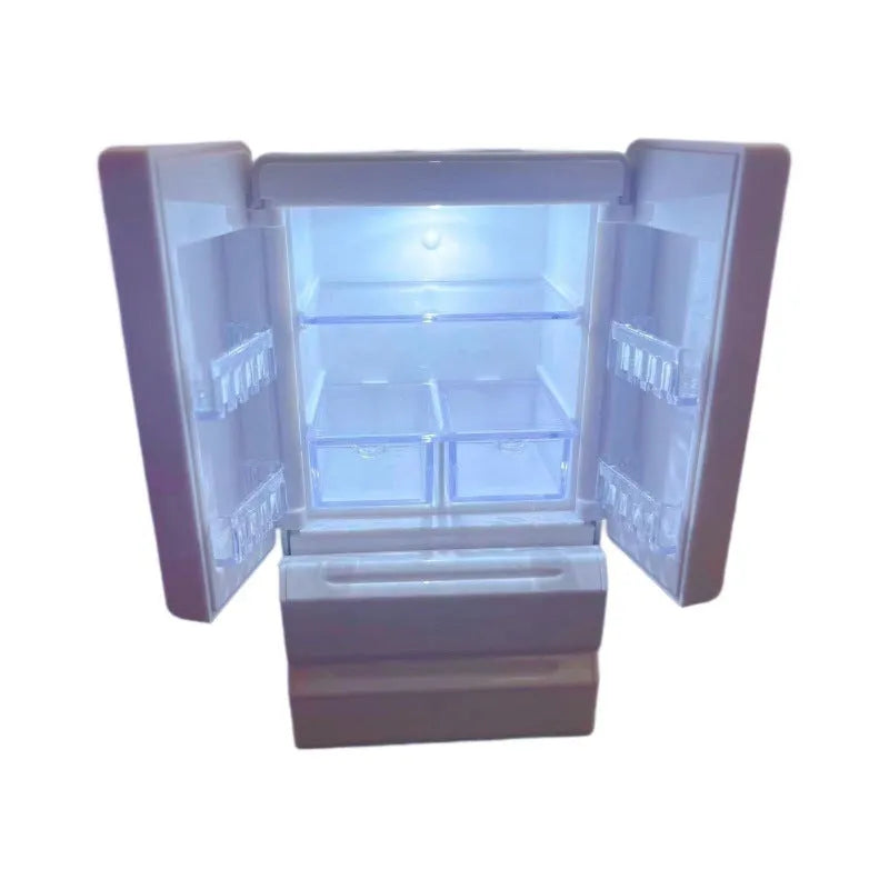 White plastic miniature candy toy model with working light, 11.4cm tall display piece