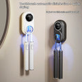 White intelligent electric sterilisation storage rack mounted on bathroom wall