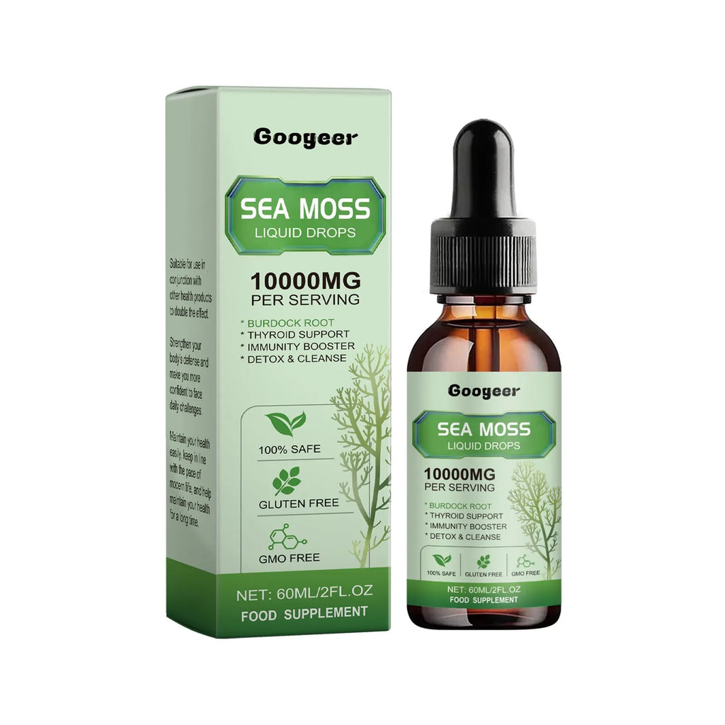 Sea Moss Liquid Drops 60ml bottle for body treatment with traditional Chinese medicine extract
