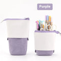 Korean style corduroy telescopic stationery case in multiple colour options with drop-down design