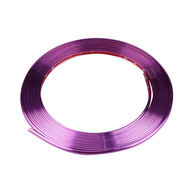 Galvanised purple PVC wheel trim roll for car rim protection and decoration