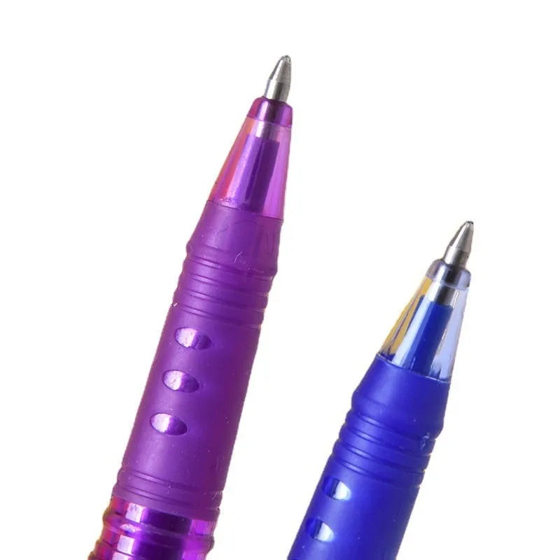 Plastic barrel heat erasable gel pens with stainless steel nibs in 0.5mm and 0.7mm sizes available in 8 or 12 colour suits.