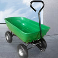 Green four-wheel plastic dumptruck model TC2145 with steel PP construction