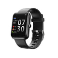 Square dial smartwatch with silicone strap and aluminium case in chosen colour.