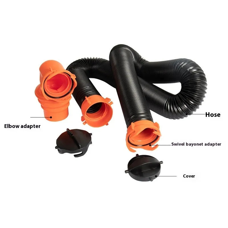 90-degree rotary elbow joint connector for caravan waste water hose with polypropylene construction