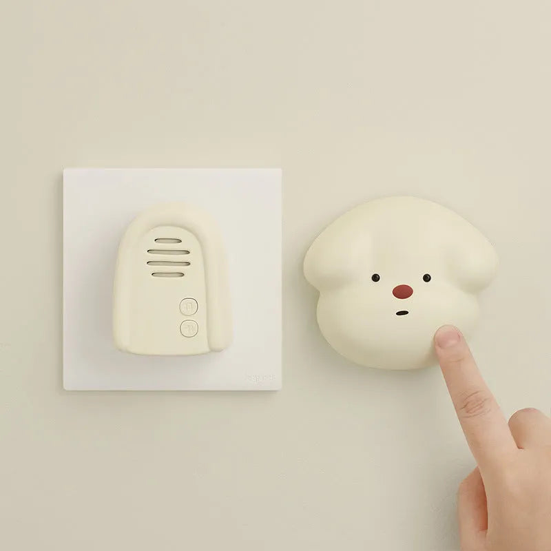 Wireless plug-in doorbell for household use in milky yellow and white colour options