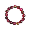 Handmade watermelon crystal bracelet for women, showing casual pastoral style.