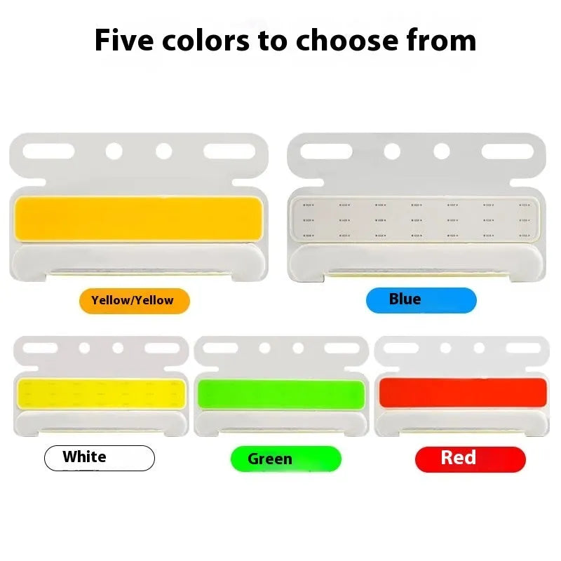 12V and 24V aluminium alloy COB LED truck side light in red, yellow, green, blue, and white colour options