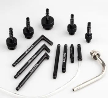 13-piece automatic transmission oil refuelling kit with transmission injector tool and wave box connector