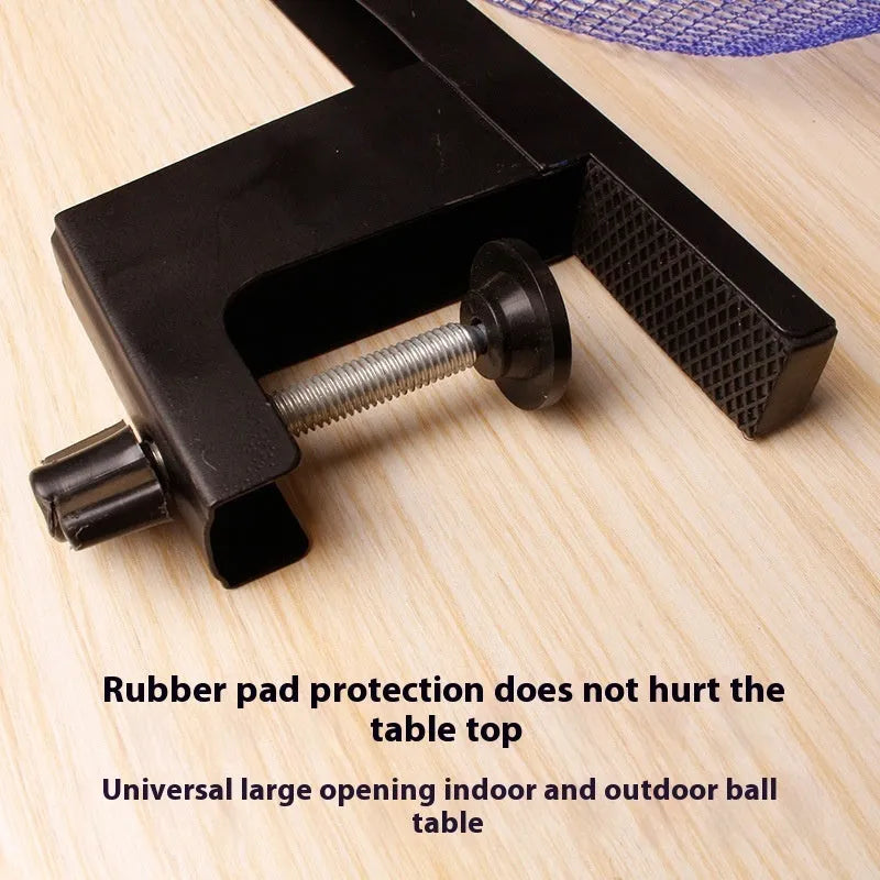 Table tennis post set with thickened universal clips for indoor open grid tables