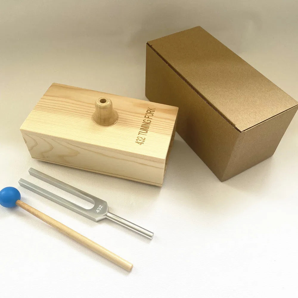 Aluminium alloy tuning fork with matching speaker for 432Hz or 528Hz sound therapy