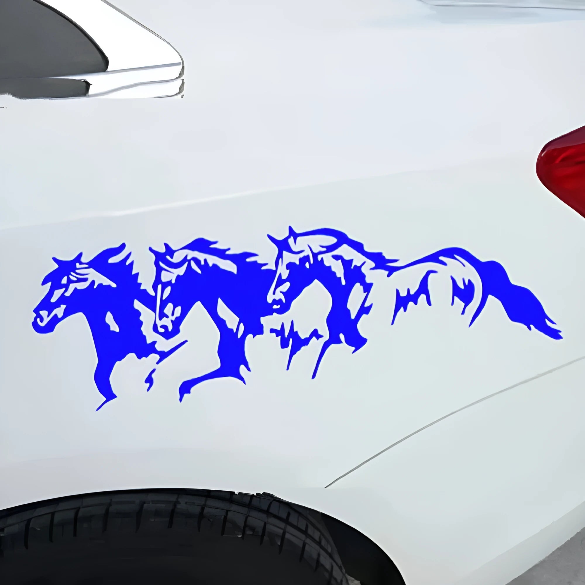 New Three Horses auto decal body sticker in selected colour measuring 25x8cm made of PET material