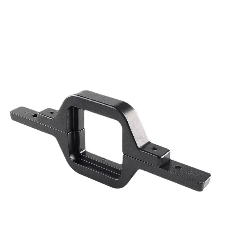 Black aluminium alloy LED reverse light mounting bracket for Jeep Wrangler off-road vehicle.