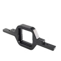 Black aluminium alloy LED reverse light mounting bracket for Jeep Wrangler off-road vehicle.