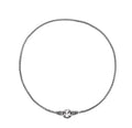 S925 sterling silver clavicle necklace for women with pendant, shown in polished silver finish.