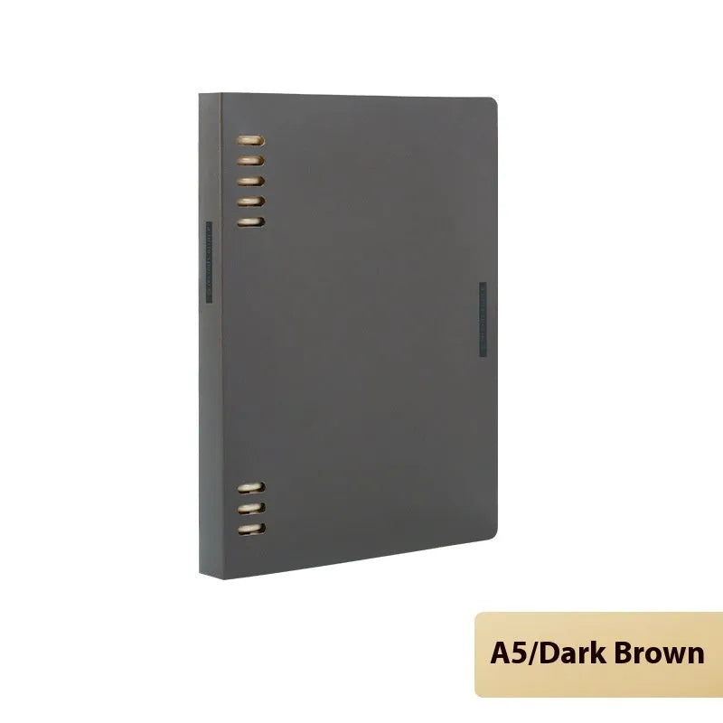 Refillable B5 spiral notebook with coloured PP cover and loose-leaf paper