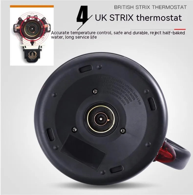 Automatic stainless steel kettle with touch controls in gold colour option